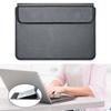 15.4" Laptop Sleeve with Stand Portable 40x29cm Waterproof for Travel Wrist Rest Pad PU Leather Case