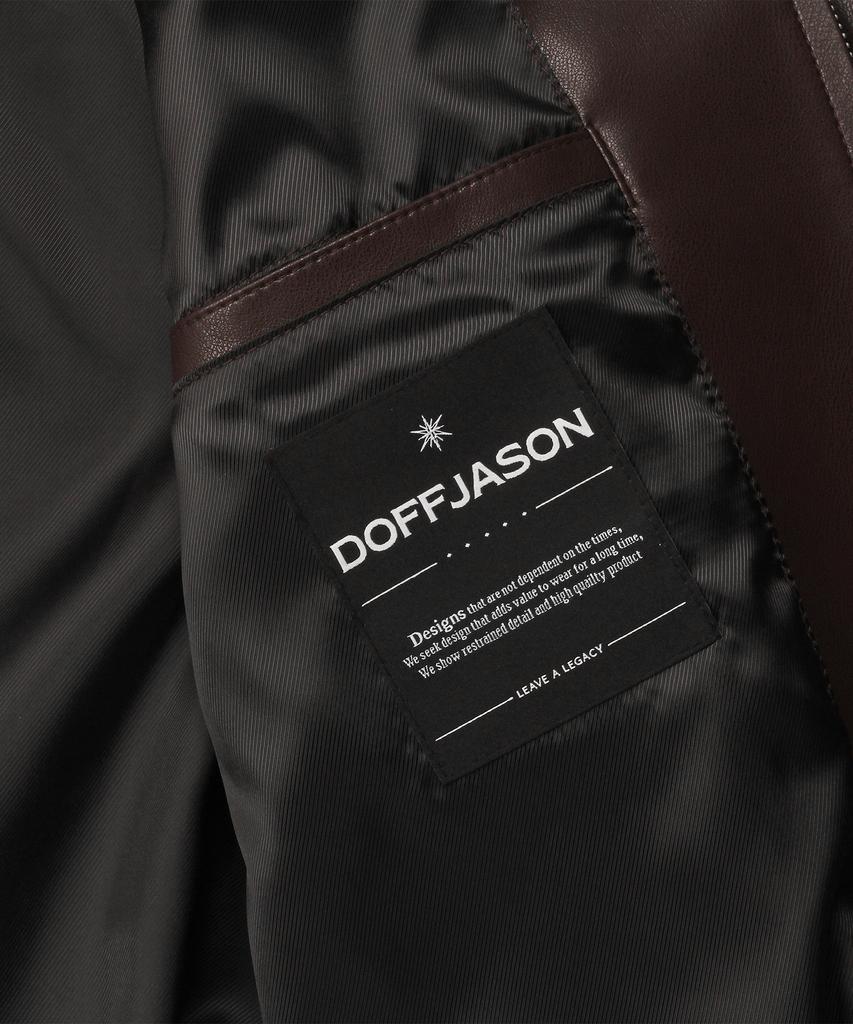 Doffjason Веганская кожаная куртка Харрингтон D.Brown