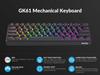 Geeky GK61 60%  Hot-Swappable Mechanical Gaming Keyboard  61-Key Multicolor RGB LED Backlight for PCMac Gamers  ANSI US American Layout (Black,