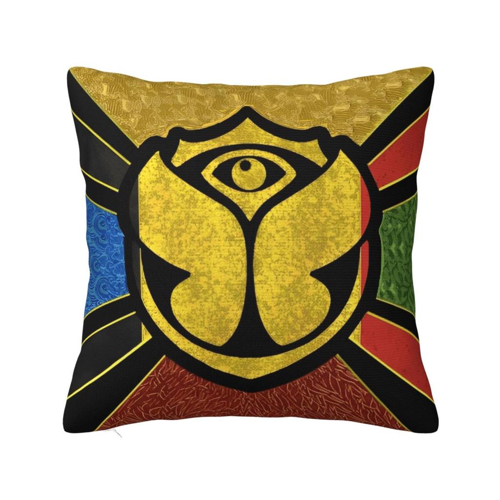 Tomorrowlandd Flag Pillowcase Polyester Cushion Cover Decorative Music Festival Throw Pillow Case Cover Home Square 18'