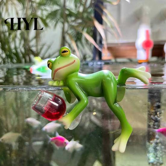 Charming Frog Yard Decor Miniature Figurine Planter Decoration Resin Flower Pot Hugger Plant Garden Statue for Edge Fairy Ornament