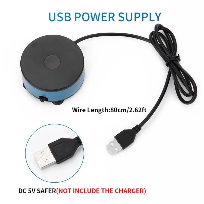 USB DC Низкое давление Аквариумный Кислородный Воздушный Насос Маленький Воздушный Компрессор Аэрационная Насосная Станция Кислородный Податчик Аквариумный Аксессуар
