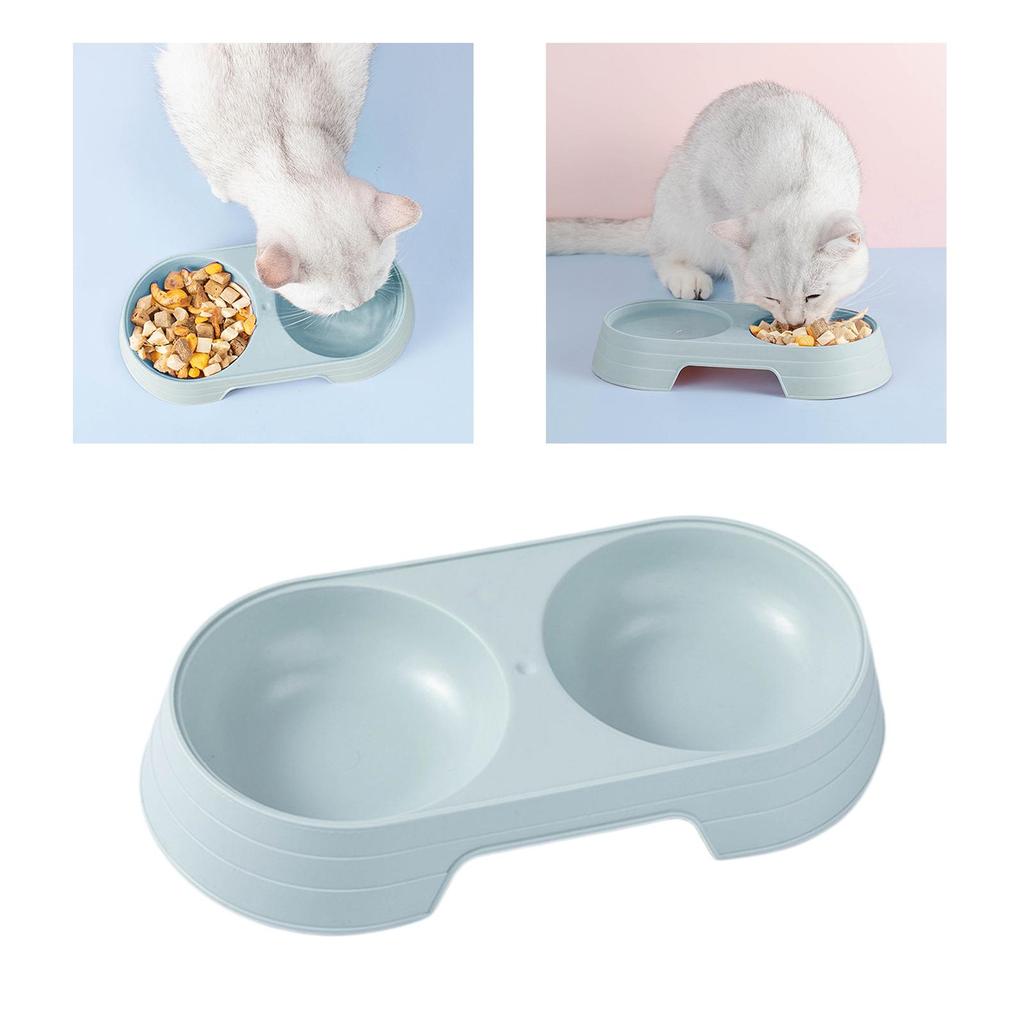 Портативные двойные миски для кошек, кормушка для воды и еды, контейнер для еды, миски для питья для мелких животных, домашних кошек, щенков и котят