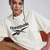 Reebok Спортивная повседневная футболка с коротким рукавом и принтом логотипа унисекс, топы, белая 24SRM409UGW1