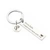 Stainless Steel Drive Safe Keychain Lover Gifts Fashion Jewelry A-Z 26 Initials Lettering Key Ring