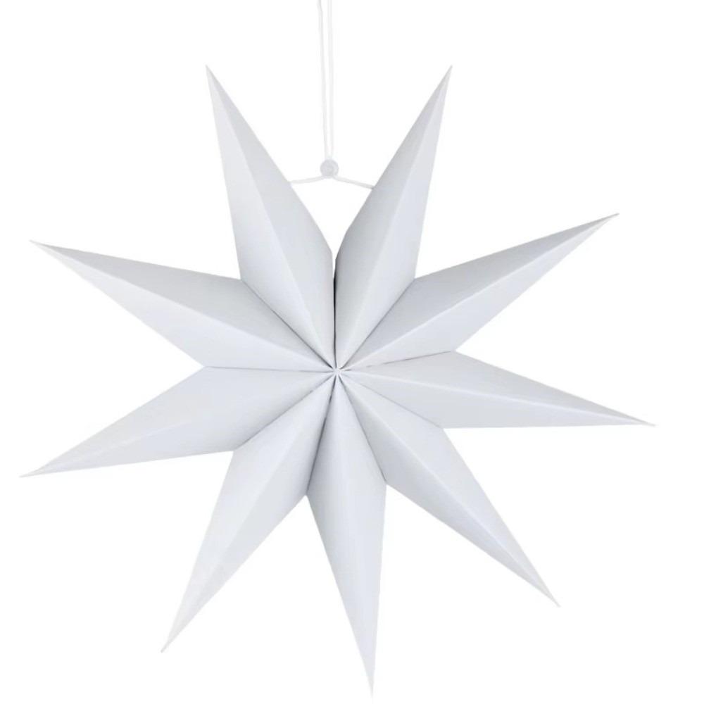 New 30cm Star Lanterns Folding 9-Pointed Hanging Paper Stars DIY Crafts Home Decor Birthday Party