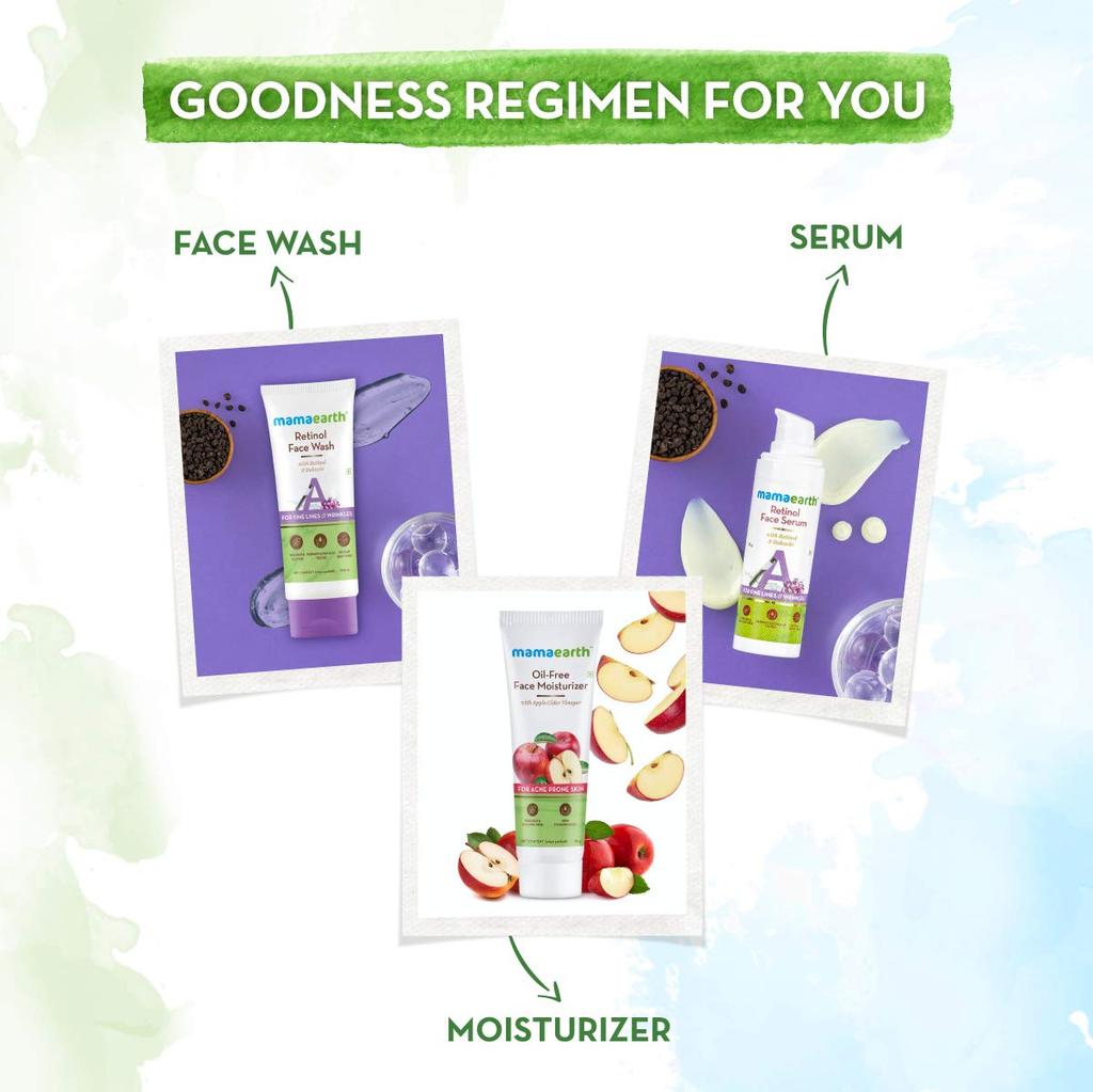 Mamaearth Умывалка для лица с ретинолом и бакучи от тонких линий и морщин – 100 мл
