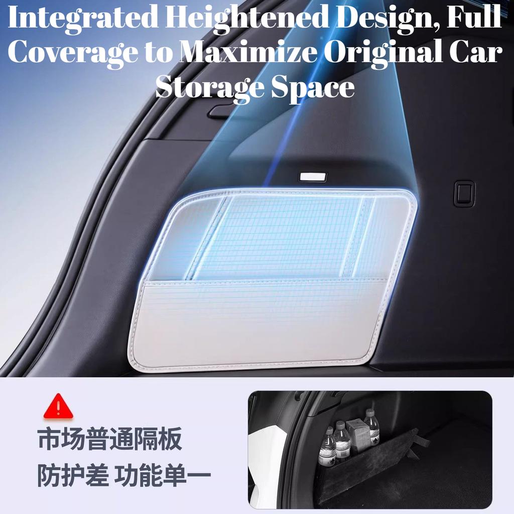 Trunk Storage Box Divider Organizer Interior Decor Modification Parts Fits BYD SEAL 07 DM-i 2025-2026 Stowing Tidying durable