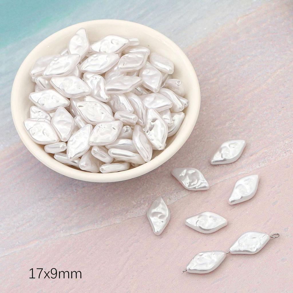 Геометрическая форма имитация жемчуга из АБС-пластика, бусины с прямым отверстием, браслет «сделай сам», ювелирные аксессуары