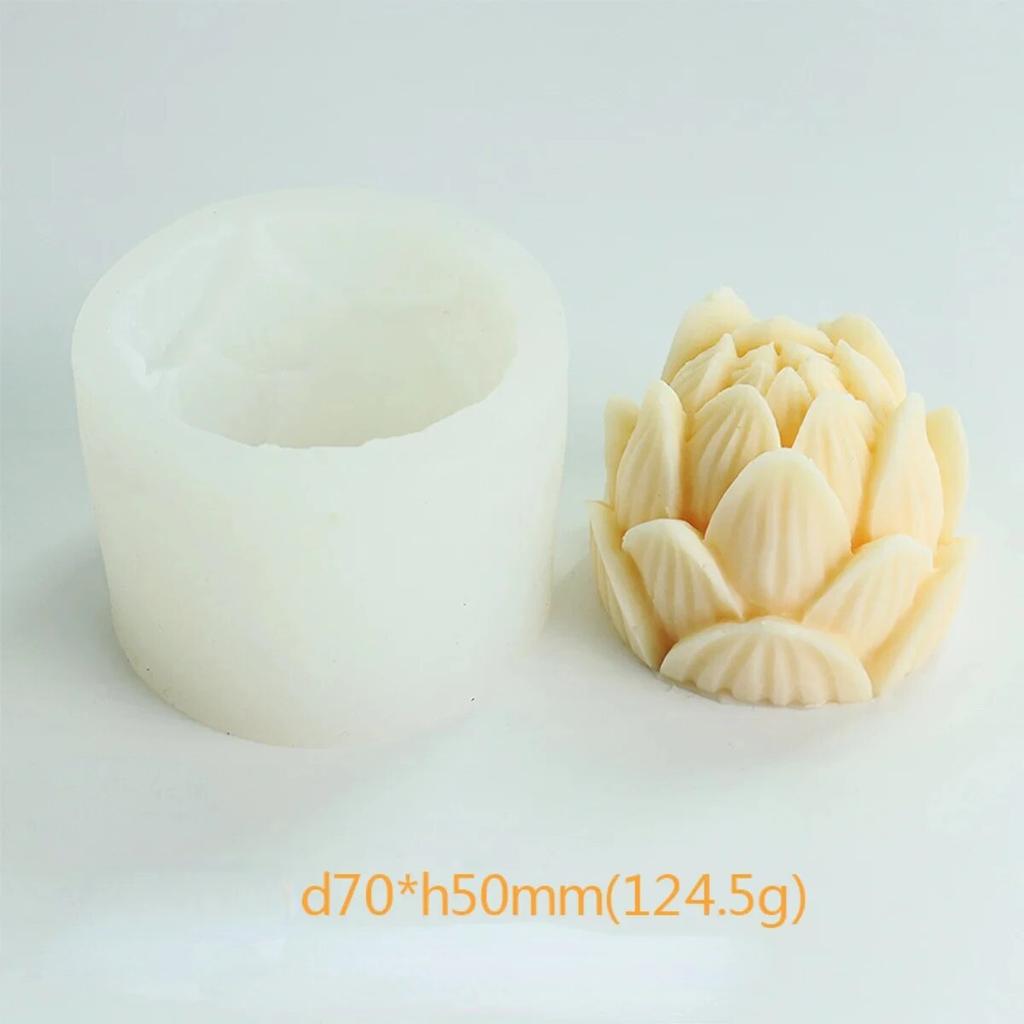 Силиконовая форма для свечей в виде цветка лотоса, подсолнуха, пиона, многофункциональная форма для мыла из смолы, кристалла, сердца, розы, шоколада, набор для приготовления льда, подарки