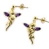 Les Trésors De Lily [L4292] - Gold Plated 'Tinker Bell' Golden Amethyst Earrings - 25x15 Mm