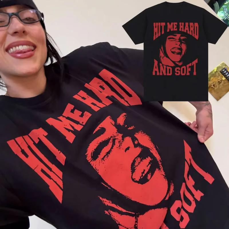 Hit Me Hard and Soft Tour 20242025 T Shirt Unisex Women Fashion Hip Hop T Shirts Cotton Loose Cozy Short Sleeve Tshirts Fans Gift
