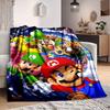 1 шт. Мягкое и теплое фланелевое одеяло Mario Party, Универсальное плед-одеяло для дивана, дивана, офиса, кровати, кемпинга, путешествий