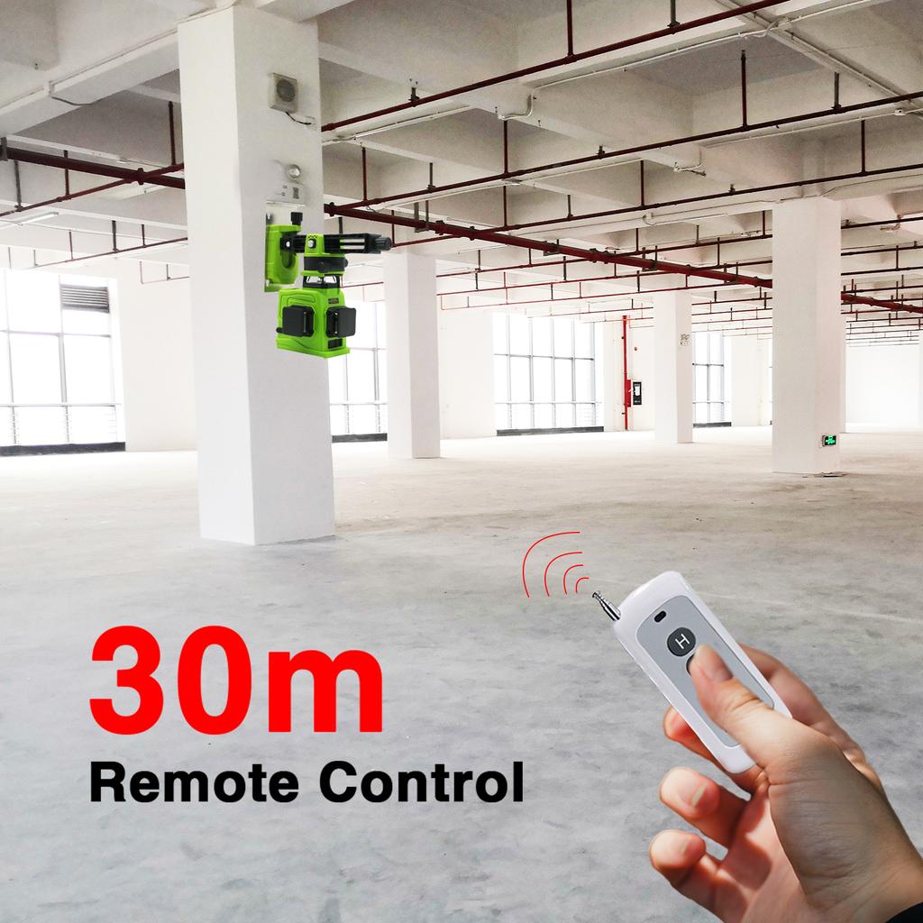 Green 12 Line Laser Level with 5200mAh Rechargeable Battery Module (GF120) - Accurate 3D Model Self-Leveling for Horizontal and Vertical Measurements