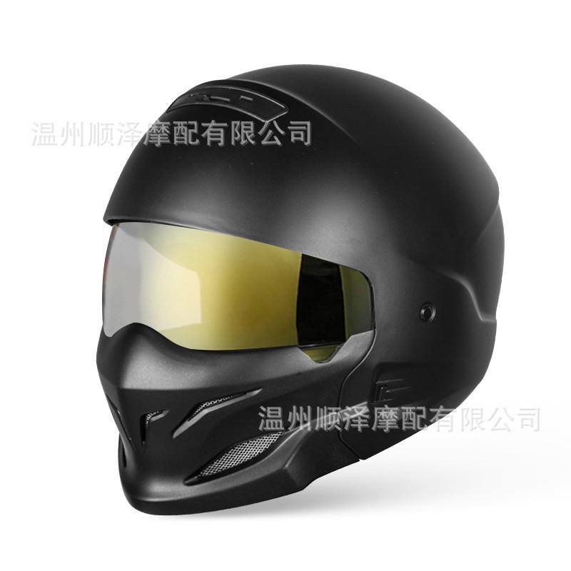 3C Certified Retro Motorcycle Half Helmet With Bluetooth Headset Adult Riders All Season Use