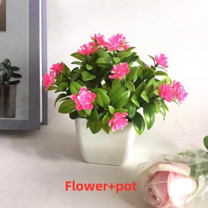 Fake Miniature Daisy Plant Decor With Plastic Craftsmanship For Living Spaces