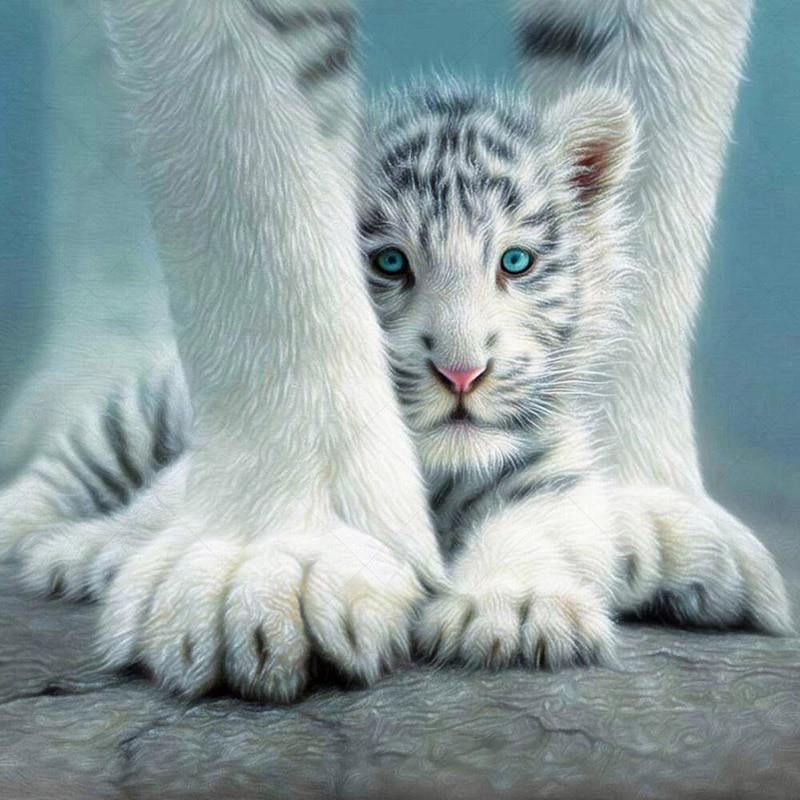 5D DIY Diamond Painting "Fantasy Tiger" Diamond Embroidery Cross Stitch Home Decoration