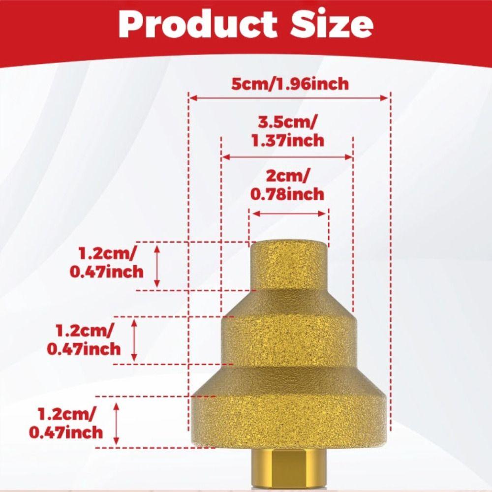 Tapered Cone Adamas Chamfer Drill Bit Multi Size Adamas Core Drill Bit Step Drill Bit For Granites