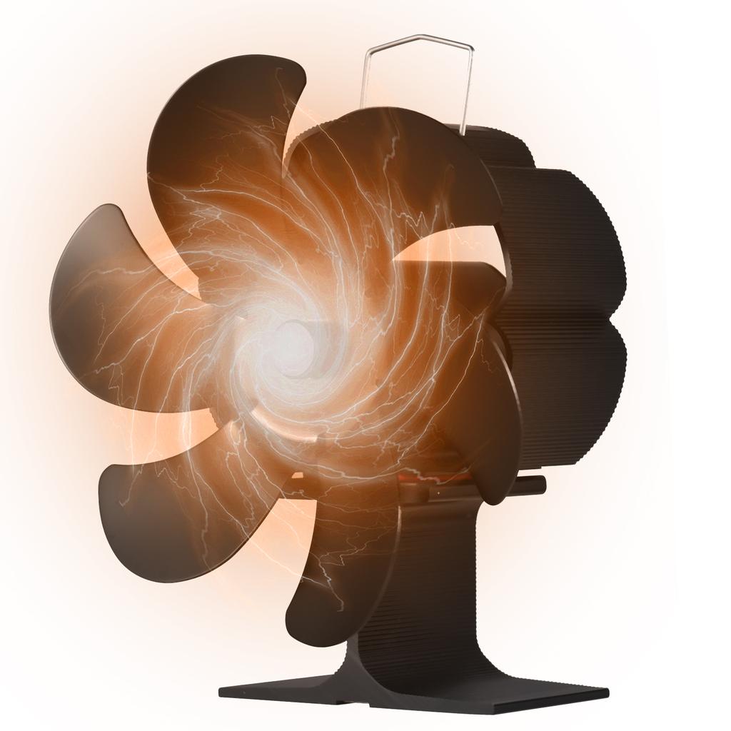 6-лопастной вентилятор для духовки с ручкой для переноски и защитой от перегрева Портативный тепловой вентилятор