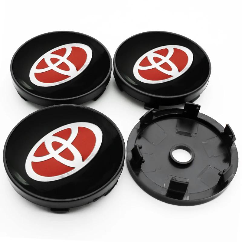 4Pcs 56mm 60mm 62mm 57mm Car Wheel Center Hub Cap Stickers Accessory For Toyota Rav4 Yaris Avensis Corolla Camry crown Rim Cover