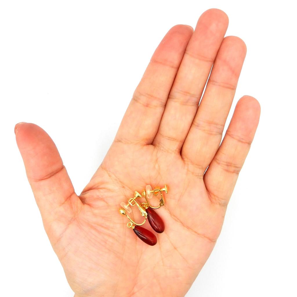 Наусика Серьги-кольца Свободные Серьги из янтаря Весенний тип Рубиново-красный Янтарно-красный Каплевидные Хирургическая нержавеющая сталь Аллергия на металл Силиконовое покрытие Нет