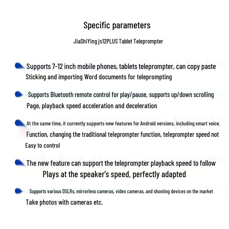 JiaShiYing JS12PLUS Smart AI Teleprompter