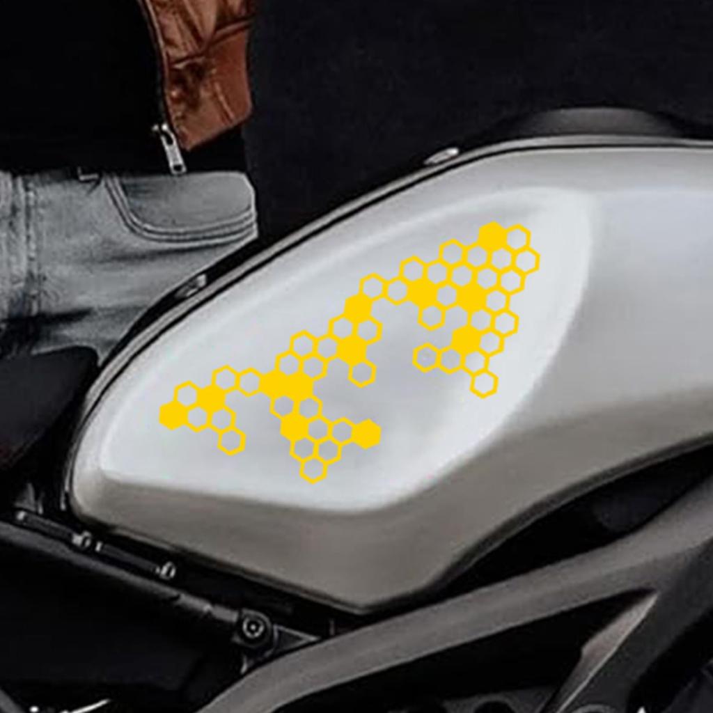 Мотоциклетные наклейки и декали, Мотоциклетные шестиугольные наклейки | Мотоциклетные модифицированные сотовые наклейки Vista Printed