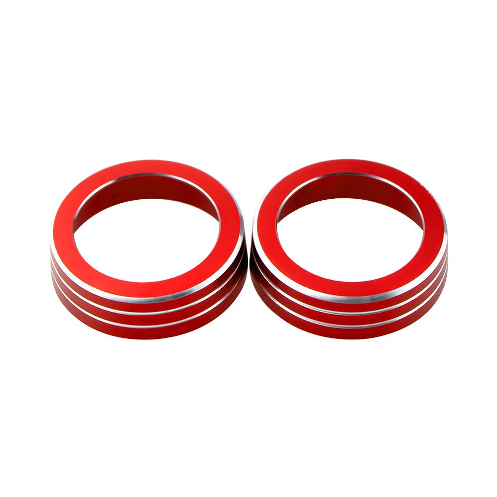 2Pcs/Set Replacement AC Climate Control Ring Knob Trim Cover for Honda Civic 2016 - 2019 Aluminum Car Decor Car Accessories