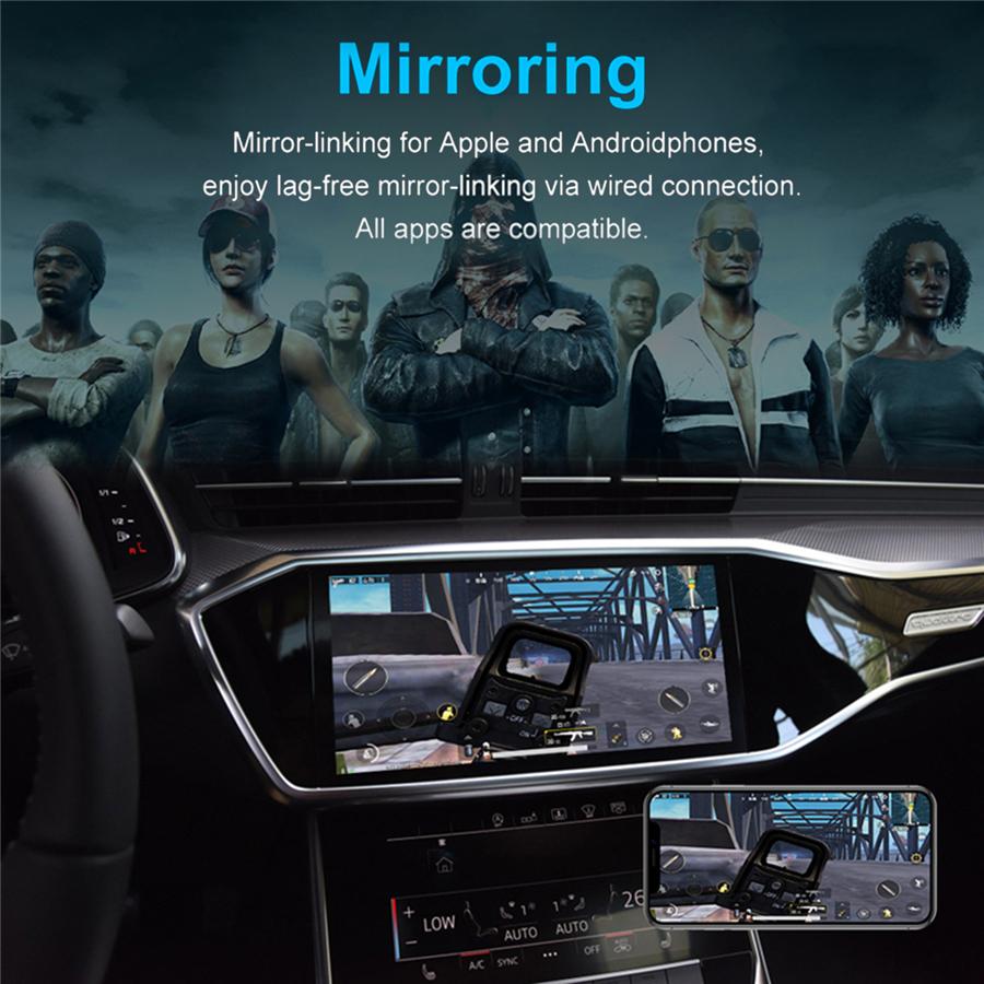 Поддержка Carplay Ai Box Автомобильный мультимедийный плеер 4+32G Android Беспроводное зеркальное отображение