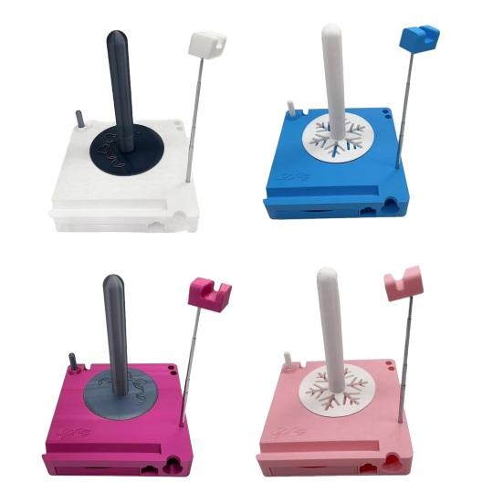 Многофункциональный держатель пряжи-спиннер с подставкой для телефона, съемный органайзер для катушек пряжи, портативная сумка для вязания крючком для любителей вязания