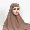 Instant Hijabs With Cap Plain Chiffon Jersey Hijabs For Woman Veil Muslim Islamic Hijab Cap Scarf For Women's Hijabs Headscarf