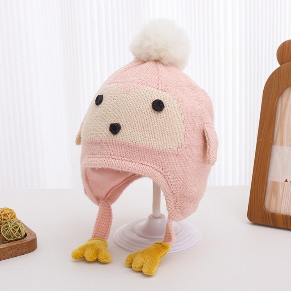 Windproof Ear Protection Hat Warm Plush Infant Knitted Cap New Pullover Cap  Autumn and Winter