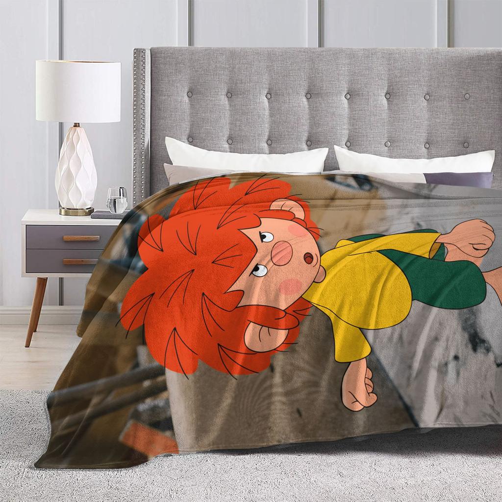 P-Pumuckl Super Warm Blanket Kids Plush Throw Blanket Graphic Couch Chair Flannel Bedspread Sofa Bed Cover