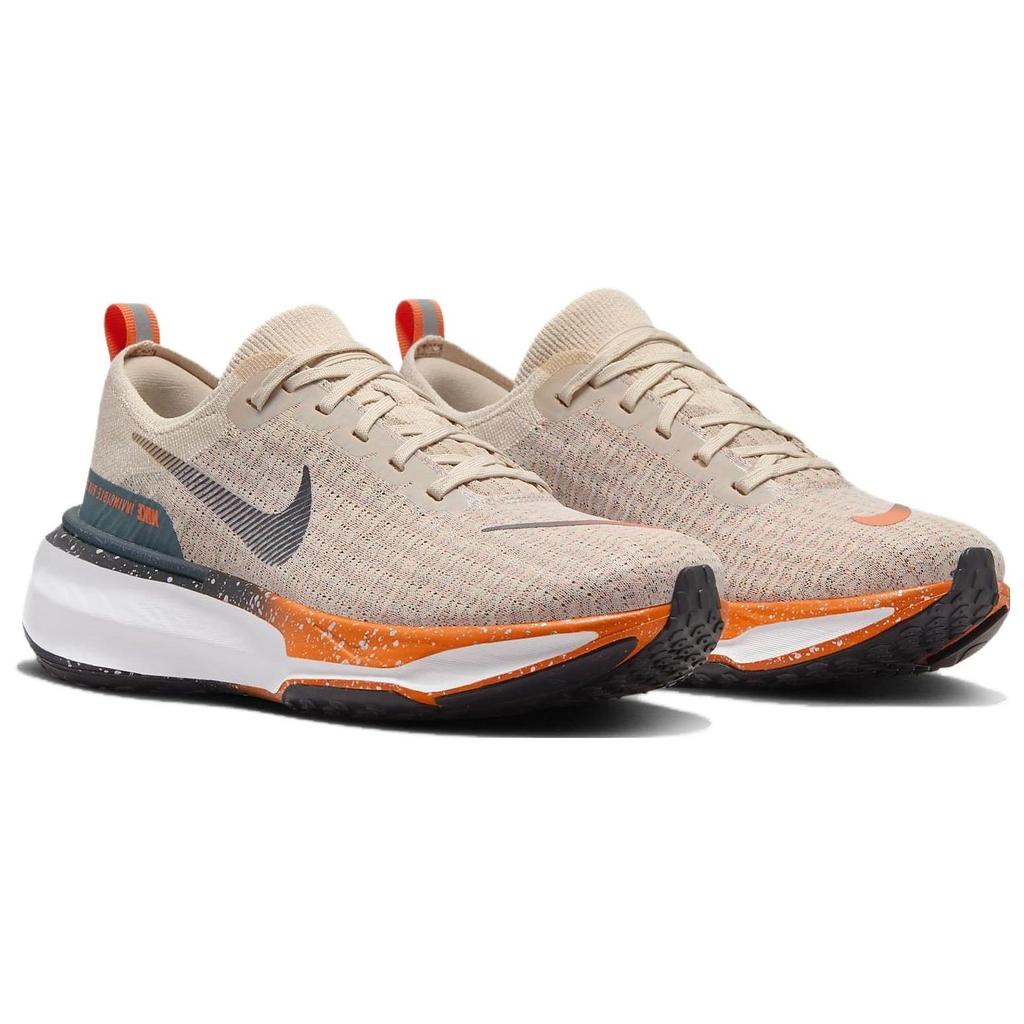 Nike ZoomX Invincible Run Flyknit 3 Oatmeal Safety Orange Мужские кроссовки Кремовые Total-Orange Black FQ8720-140