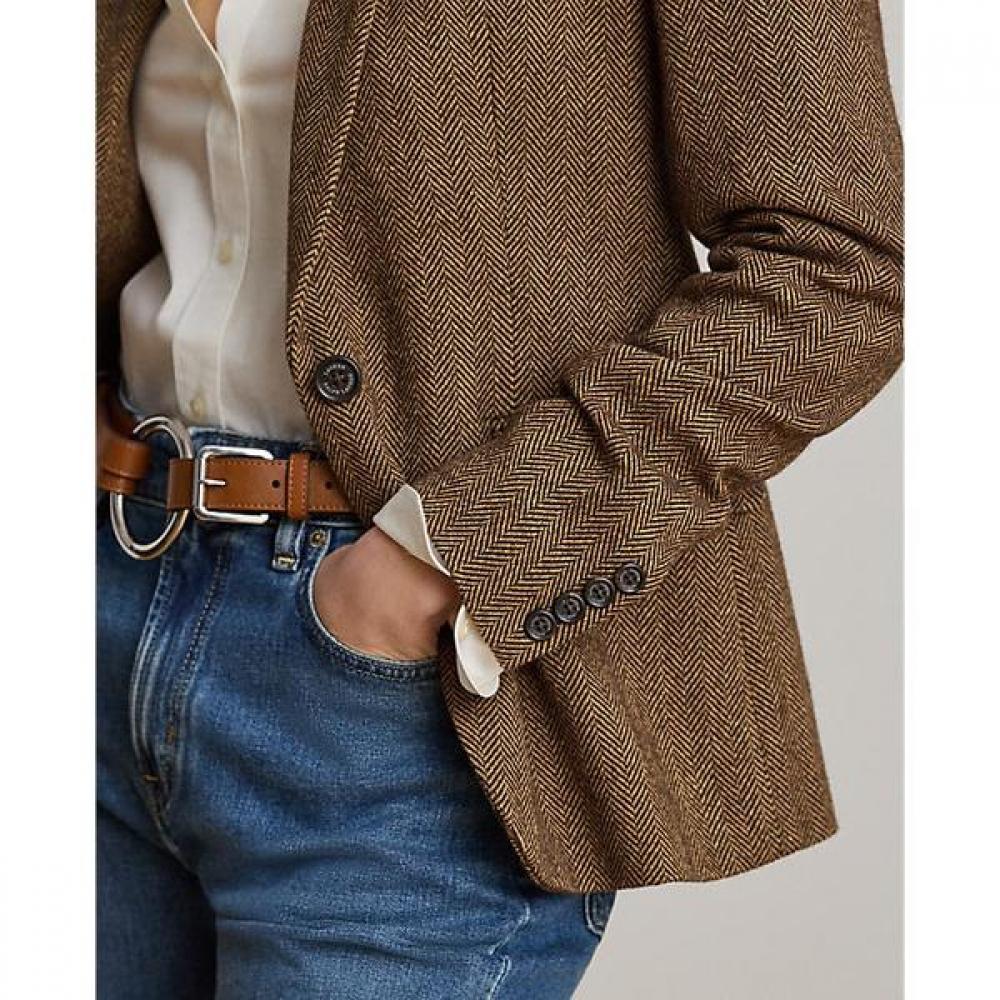 Lauren Ralph Lauren Cotton Blend Herringbone Blazer Wmlrotws6020288200