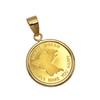 K24 Pure Gold Coin Pendant Pump Angel K18 Simple Frame Engraved [Speranza] 1/25oz