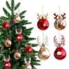 1Pce Pendant Christmas Decorations Family New Year's Party Color Painting Alien Ball Deer Head Ball