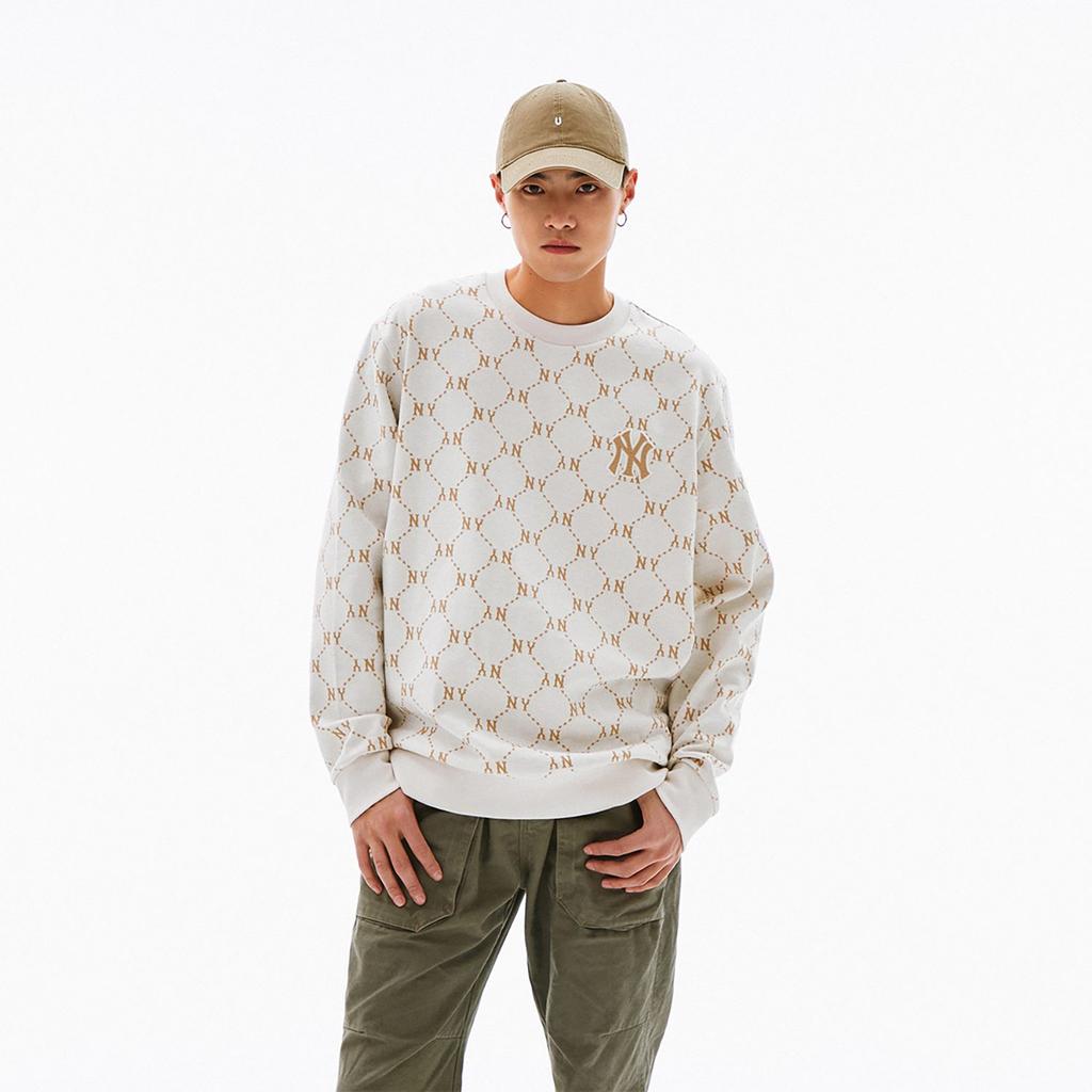 MLB Свитшот T MONOGRAM SS24 Унисекс Кремовый 3AMTM0141-50CRS