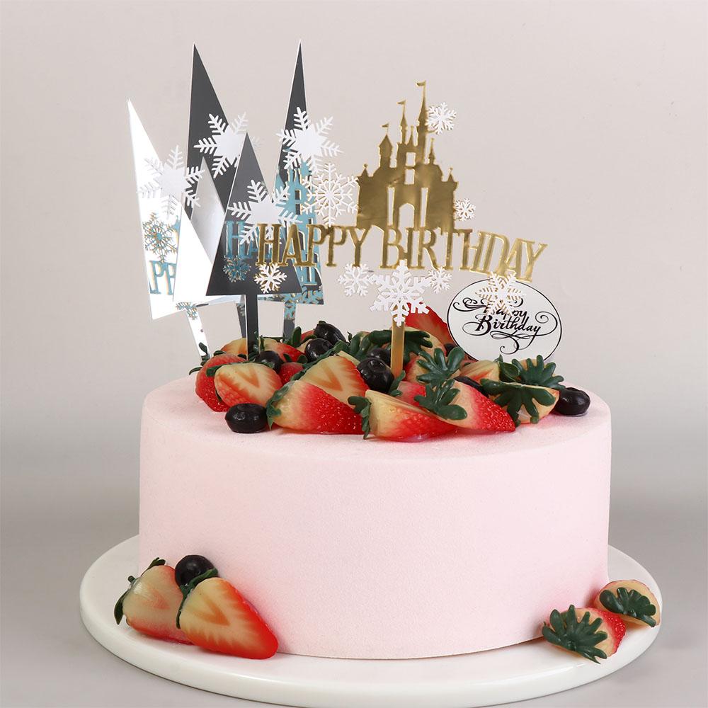 Акриловые украшения для торта, мерцающие праздничные атрибуты, сувениры для девочек, вечеринка по случаю рождения ребенка