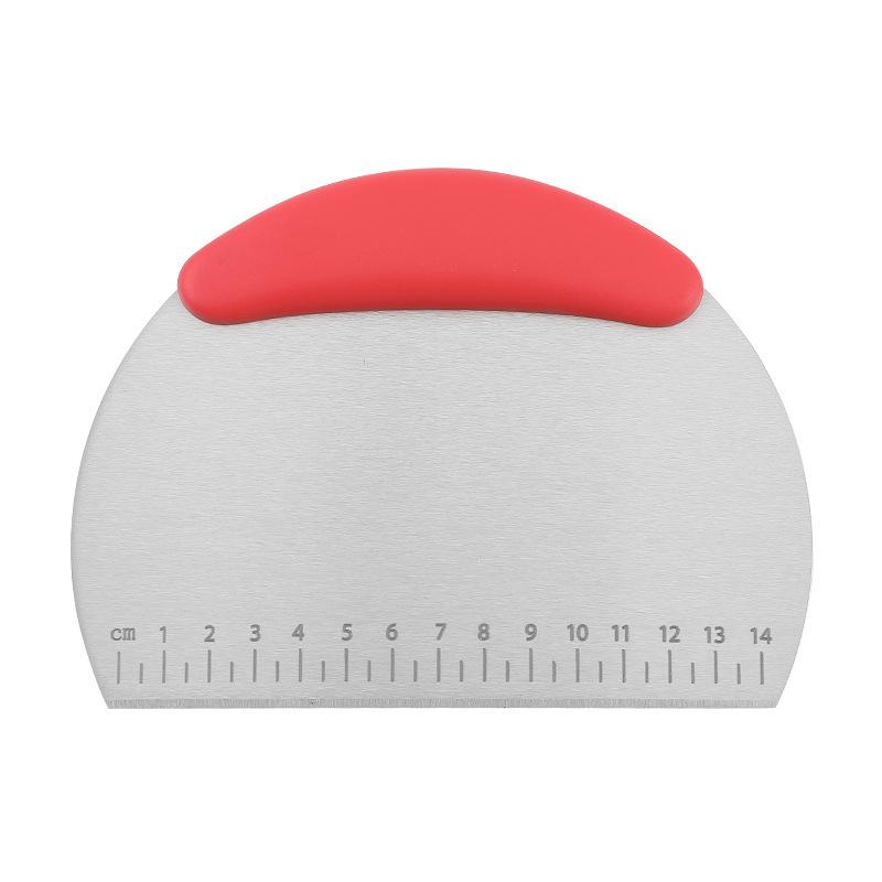 Бытовой Полукруглый из Нержавеющей Стали с Шкалой Нож для Выпечки и Нарезки Скребок для Крема, Торта, Муки