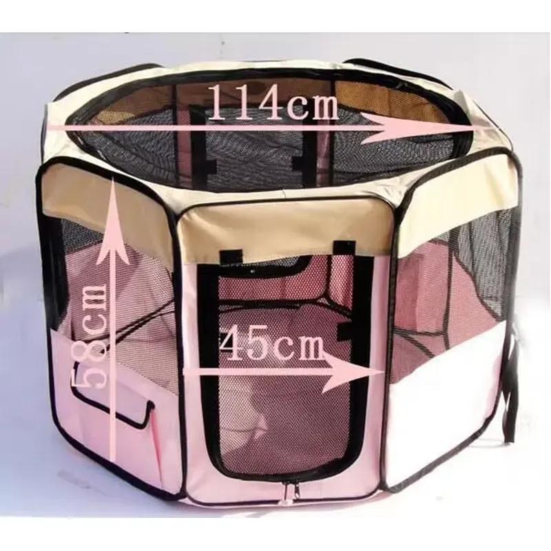Outdoor Funny Foldable Pet Playpen 8 Panels Exercise Puppy Dog Fabric Bed Pet Tent Dog Play House