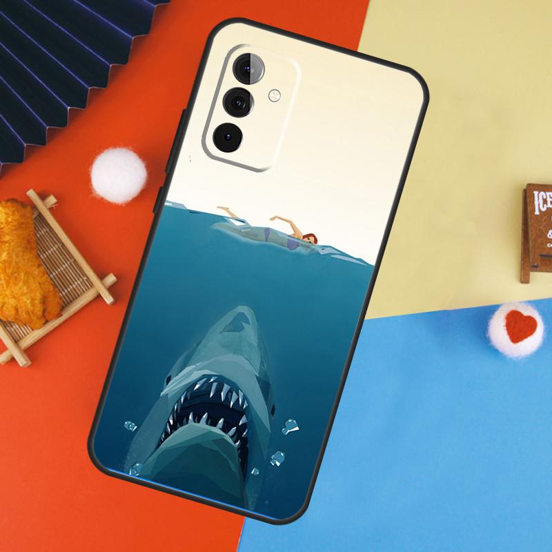Cartoon Shark Case For Samsung Galaxy A52 A32 A12 A53 A33 A23 A13 A54 A34 A14 A51 A15 A25 A35 A55 Cover