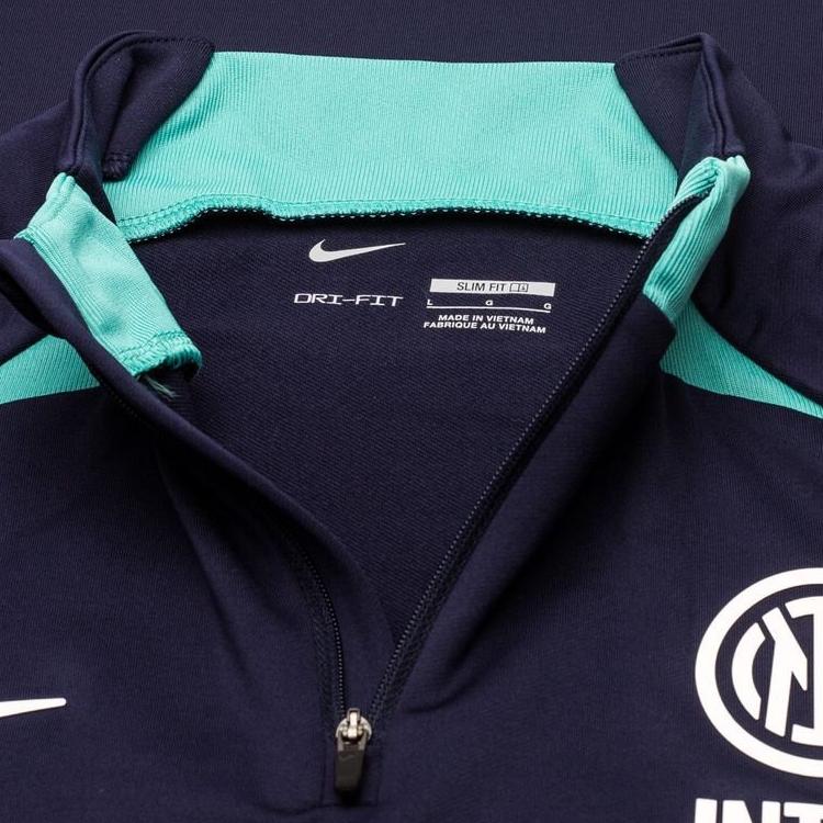 Nike Dri-FIT Strike Inter Milan Футбольная тренировочная серия Принт с логотипом Облегающий крой Удобная футболка Мужские топы Темно-синий DM2456-498