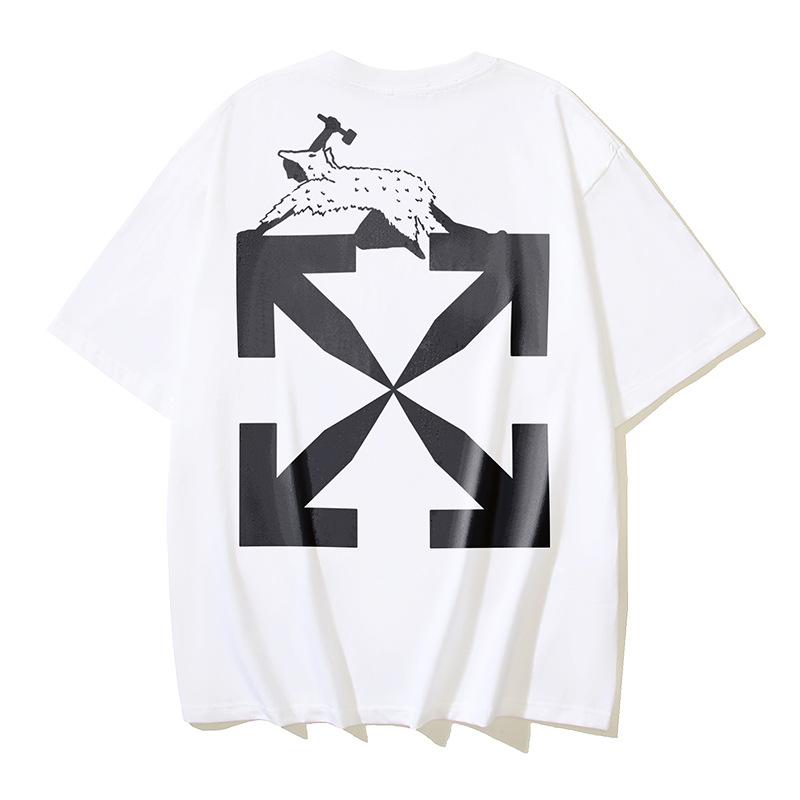 1171 Off-White 2026 Summer New Bulldozer OFF Arrow Printed Short Sleeved T-shirt for Men and Women