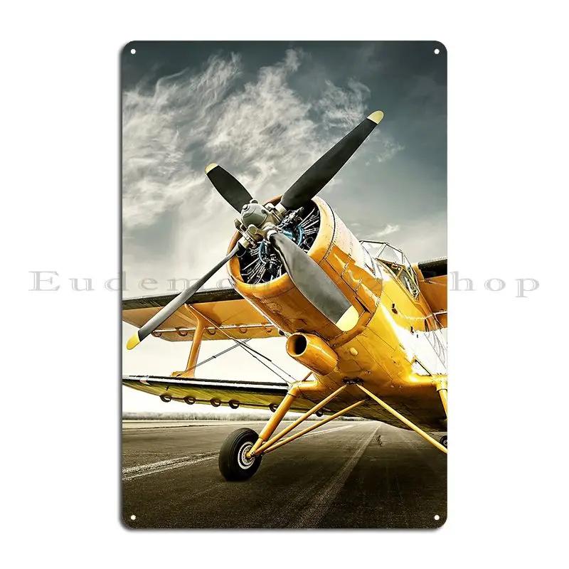 Plane Runway Metal Signs Rusty Plaques Wall Custom Design Printed Tin Sign Poster