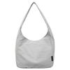 Pure Color Retro Shoulder Bag With Large Capacity For Girls