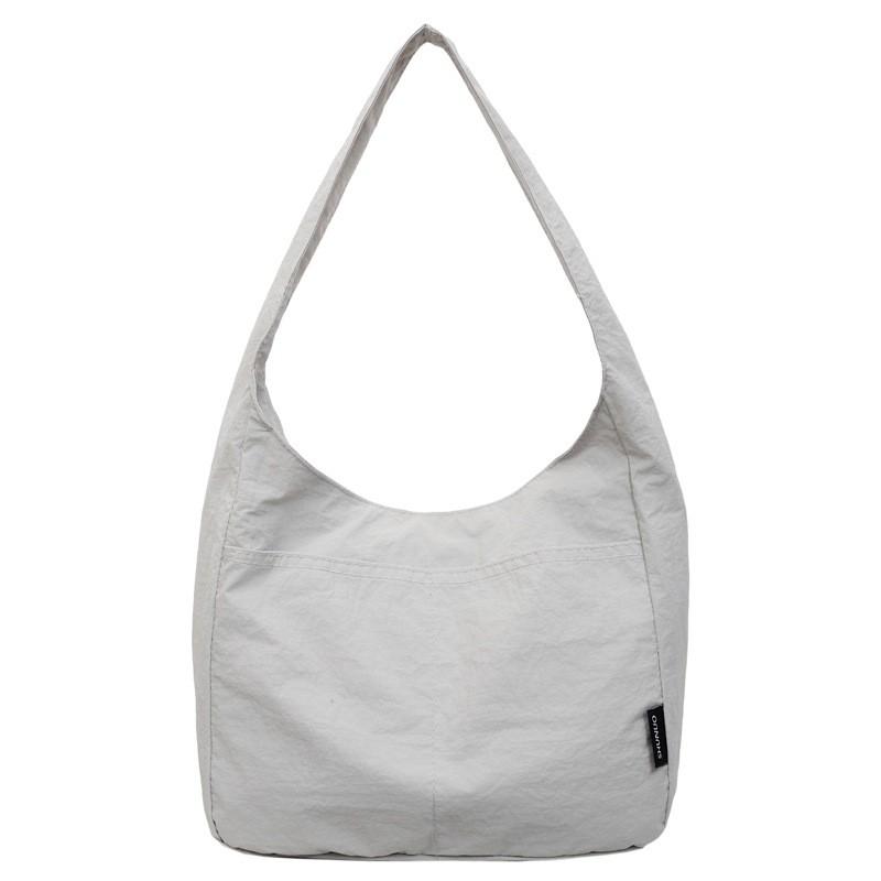 Pure Color Retro Shoulder Bag With Large Capacity For Girls