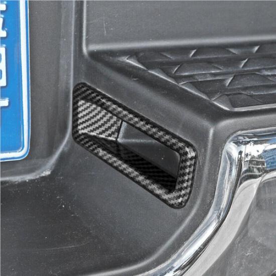 Car Rear License Plate Lamp Cover Trim For Ram 3500 -2024 Accessories Carbon