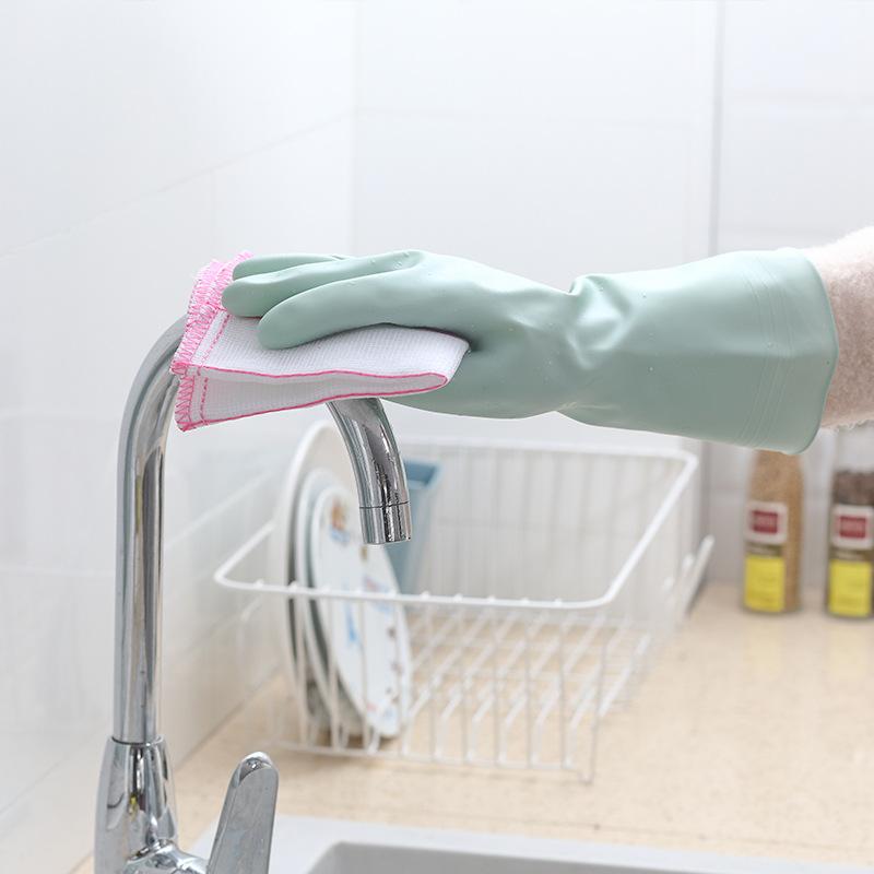 3342 Kitchen Dishwashing Gloves Thickened Durable Waterproof Cleaning Housework Women'S Laundry Latex Rubber Gloves