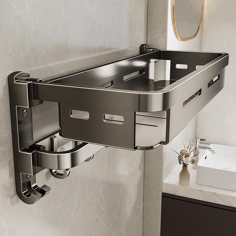 Настенная складная вешалка для полотенец для ванной без сверления